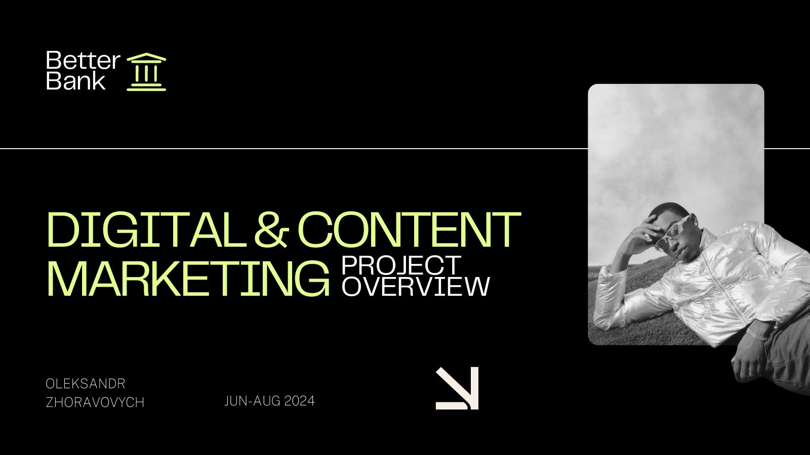 Better Bank digital marketing presentation cover