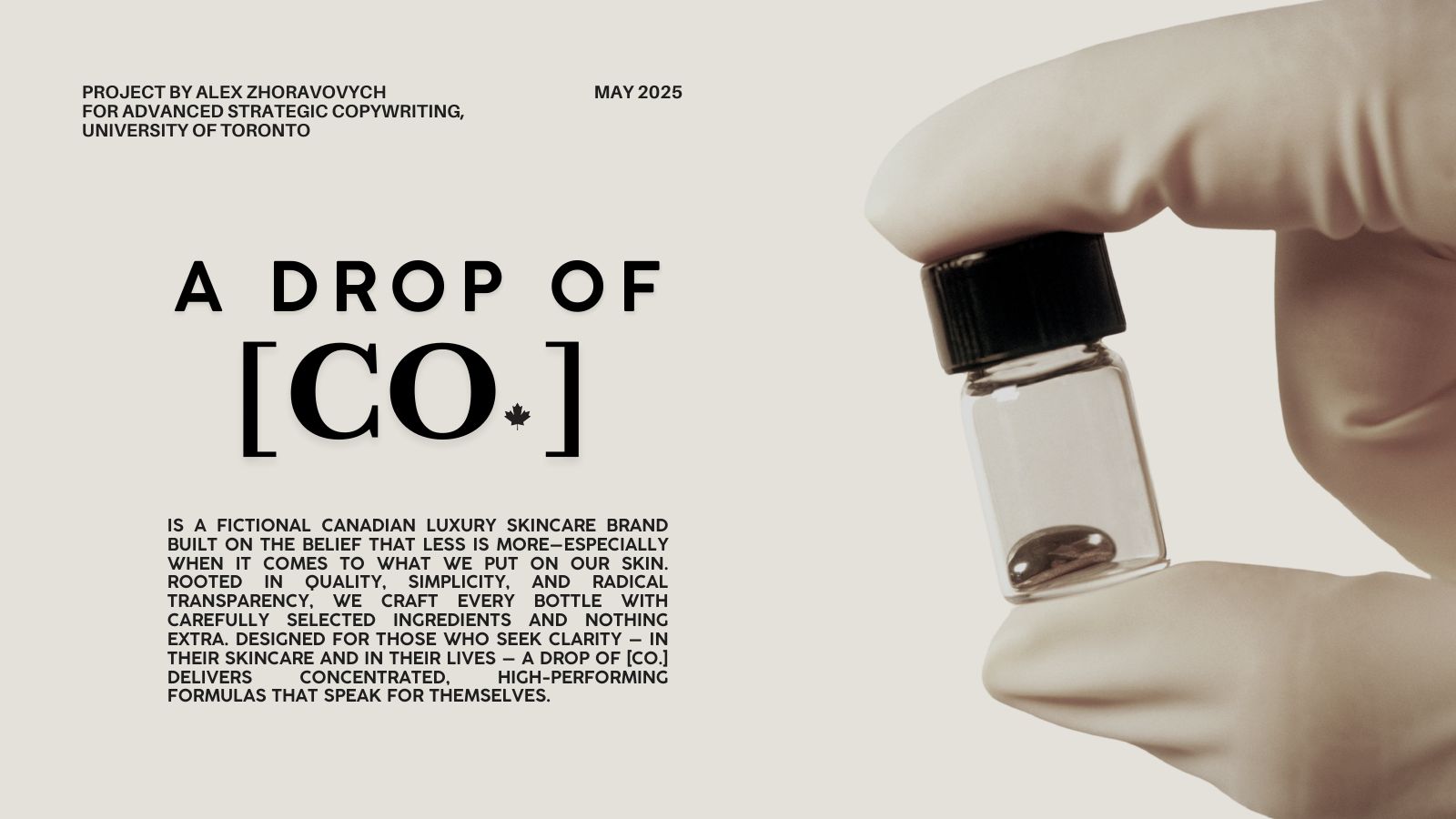 A Drop of [CO.] advanced copywriting presentation cover