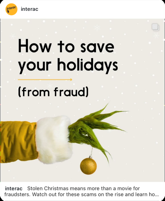 Interac guide to avoiding holiday fraud