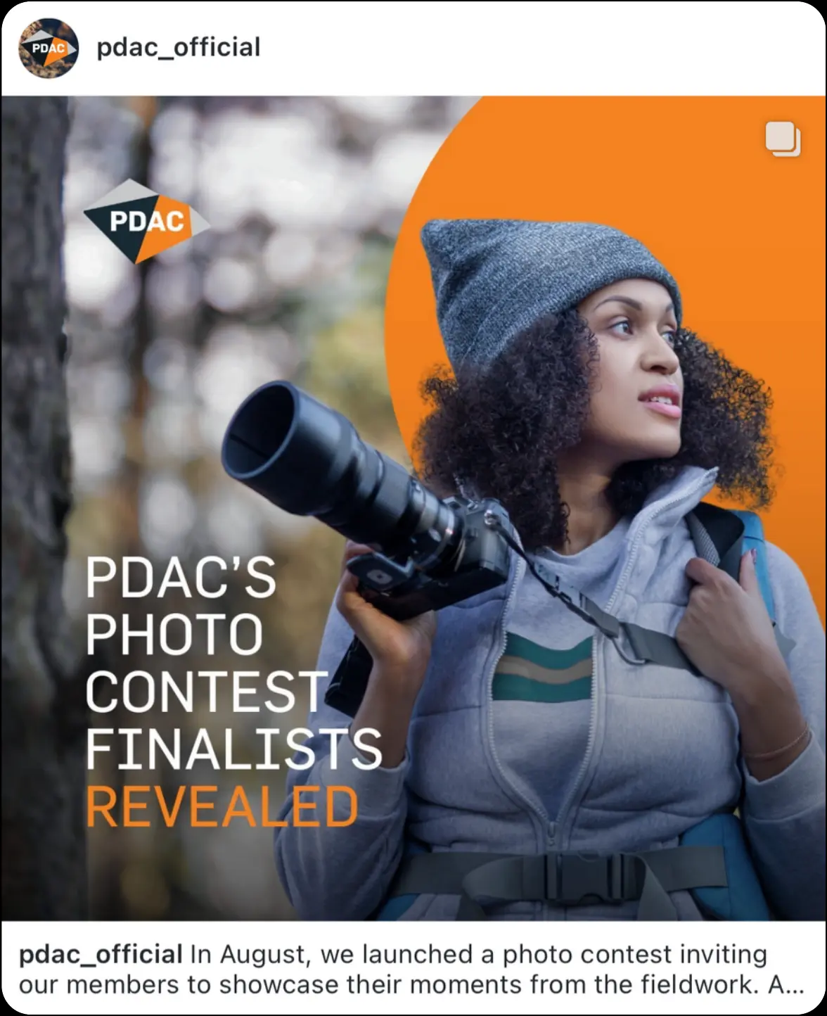 PDAC photo contest finalists campaign post